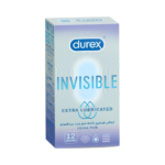 Durex Condoms Invisible Extra Thin Extra Lubricated 12's Pack