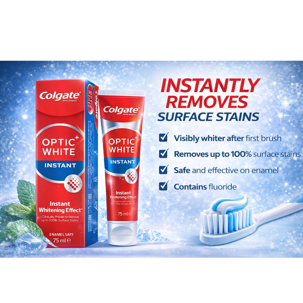 Colgate Optic White Instant Whitening Toothpaste,75Ml - Image 4
