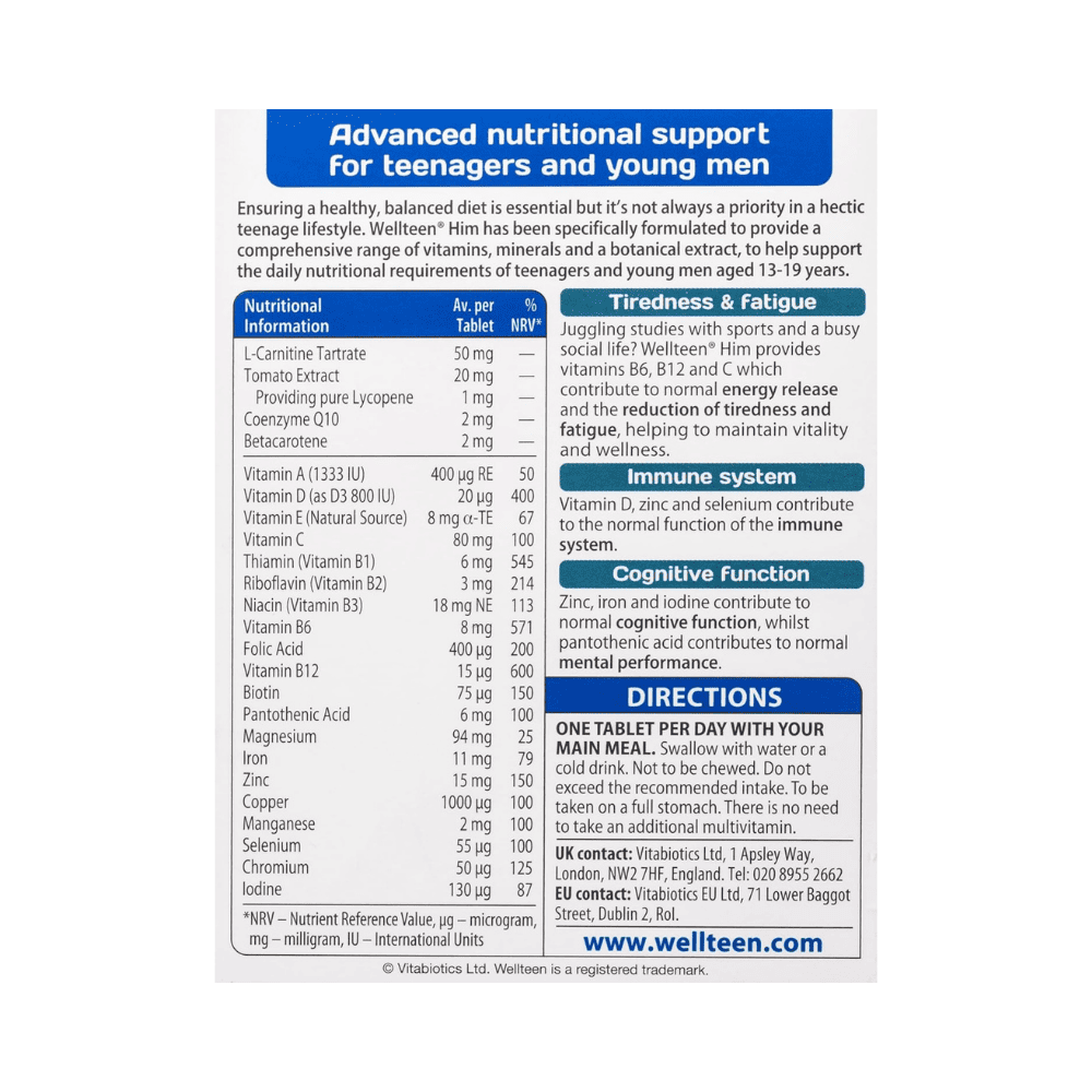 Vitabiotics Wellteen HIM - Image 2