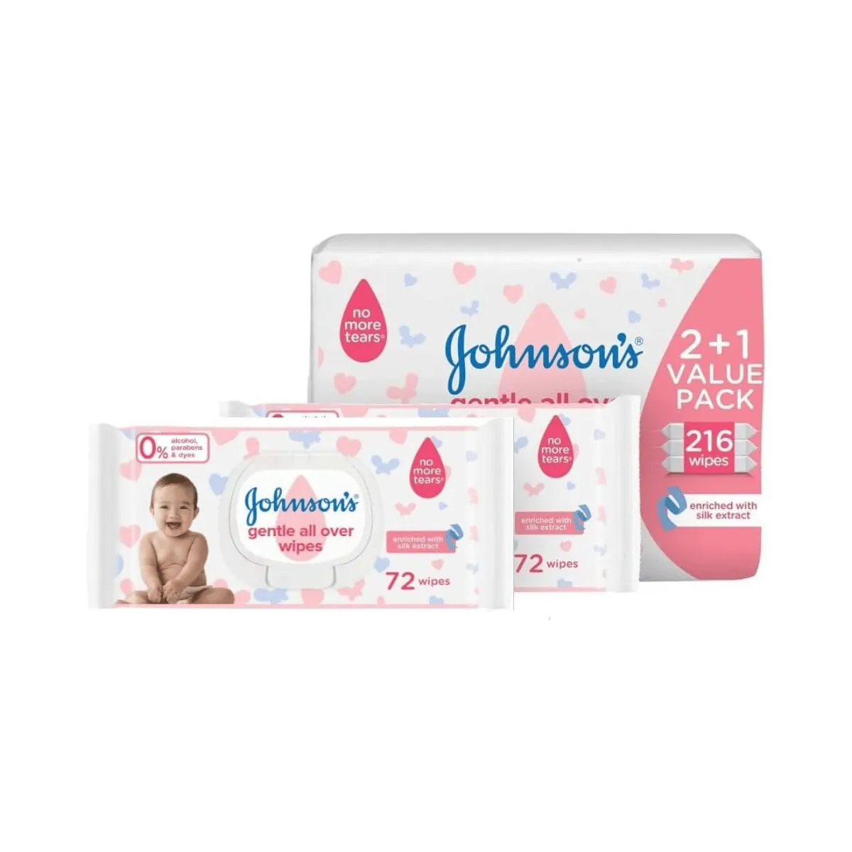 Johnson's Baby Wipes – Gentle All Over (216 Total Count)